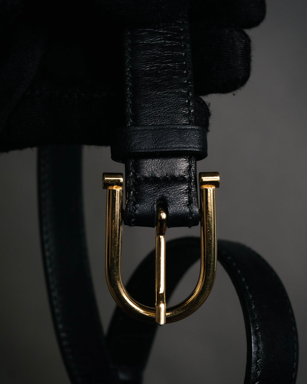 “CELINE” 80’s–90’s Equestrian hardware leather belt