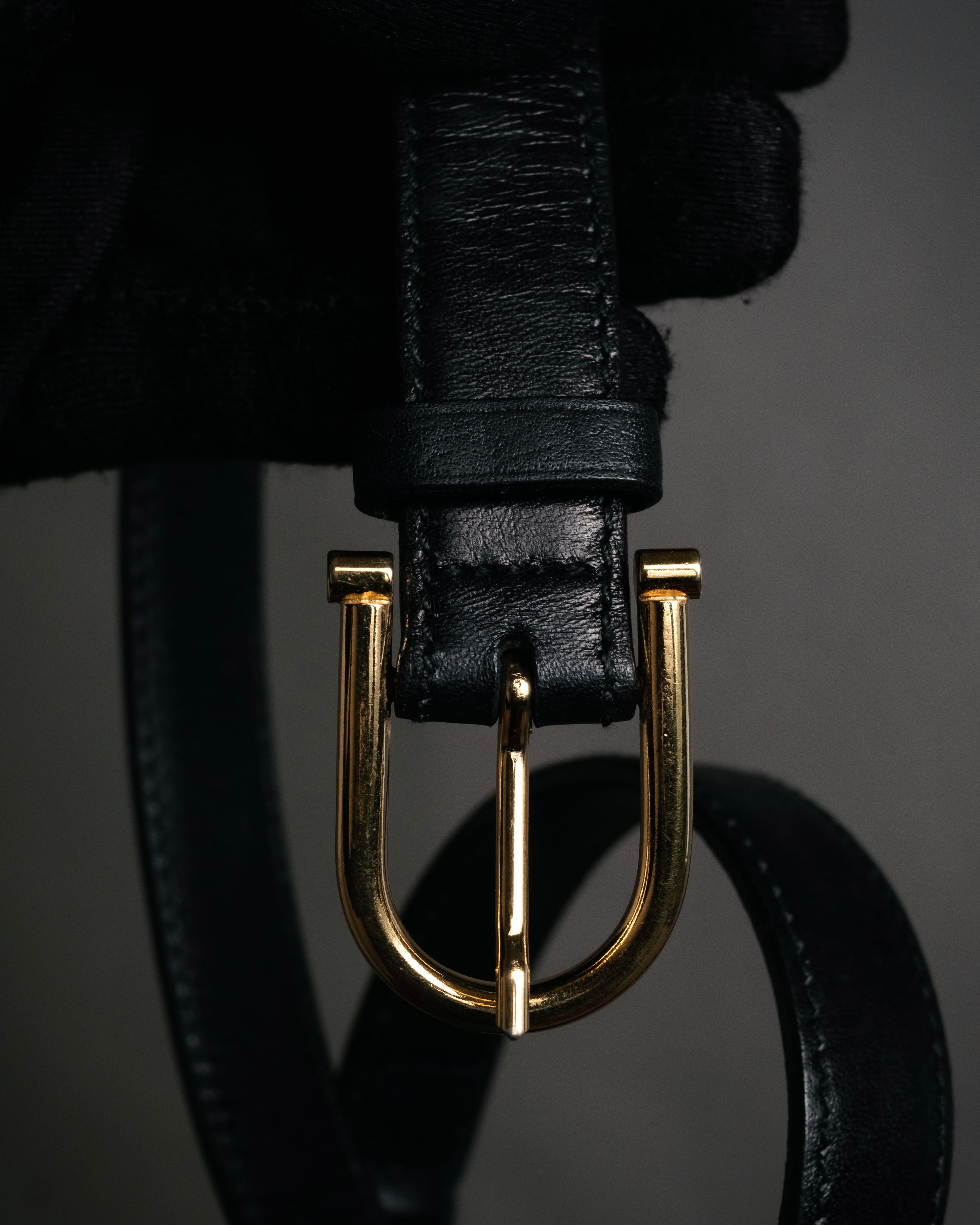 “CELINE” 80’s–90’s Equestrian hardware leather belt
