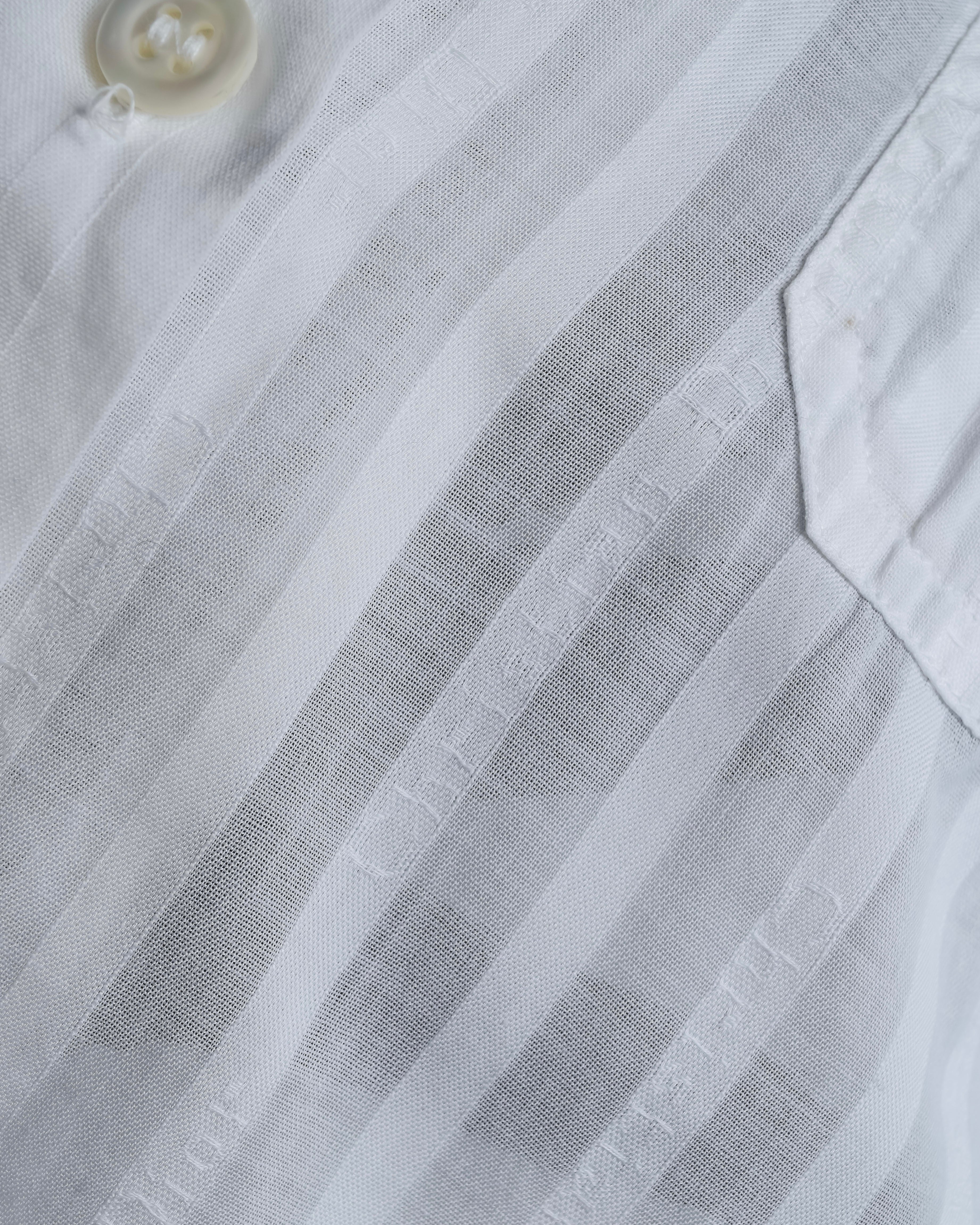 "Christian Dior" 90's Logo engraved striped shirt