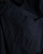 "Yohji Yamamoto COSTUME d’HOMME" Minimal detail cotton poplin black shirt