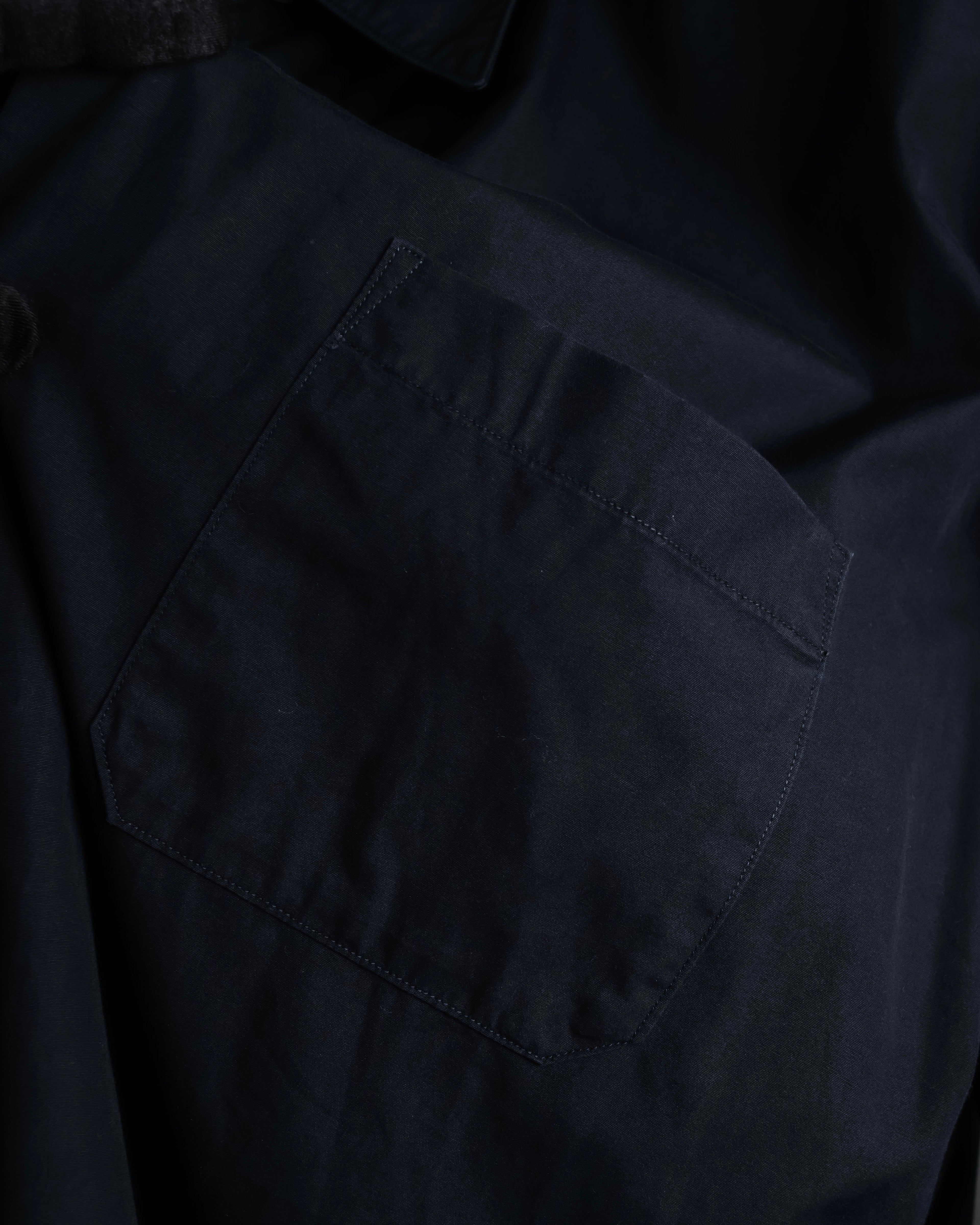 "Yohji Yamamoto COSTUME d’HOMME" Minimal detail cotton poplin black shirt