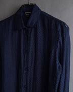 "GIORGIO ARMANI" Jacquard navy color shirt