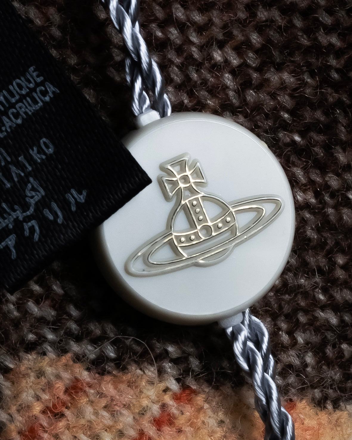 "Vivienne Westwood" Orb & argyle pattern long muffler