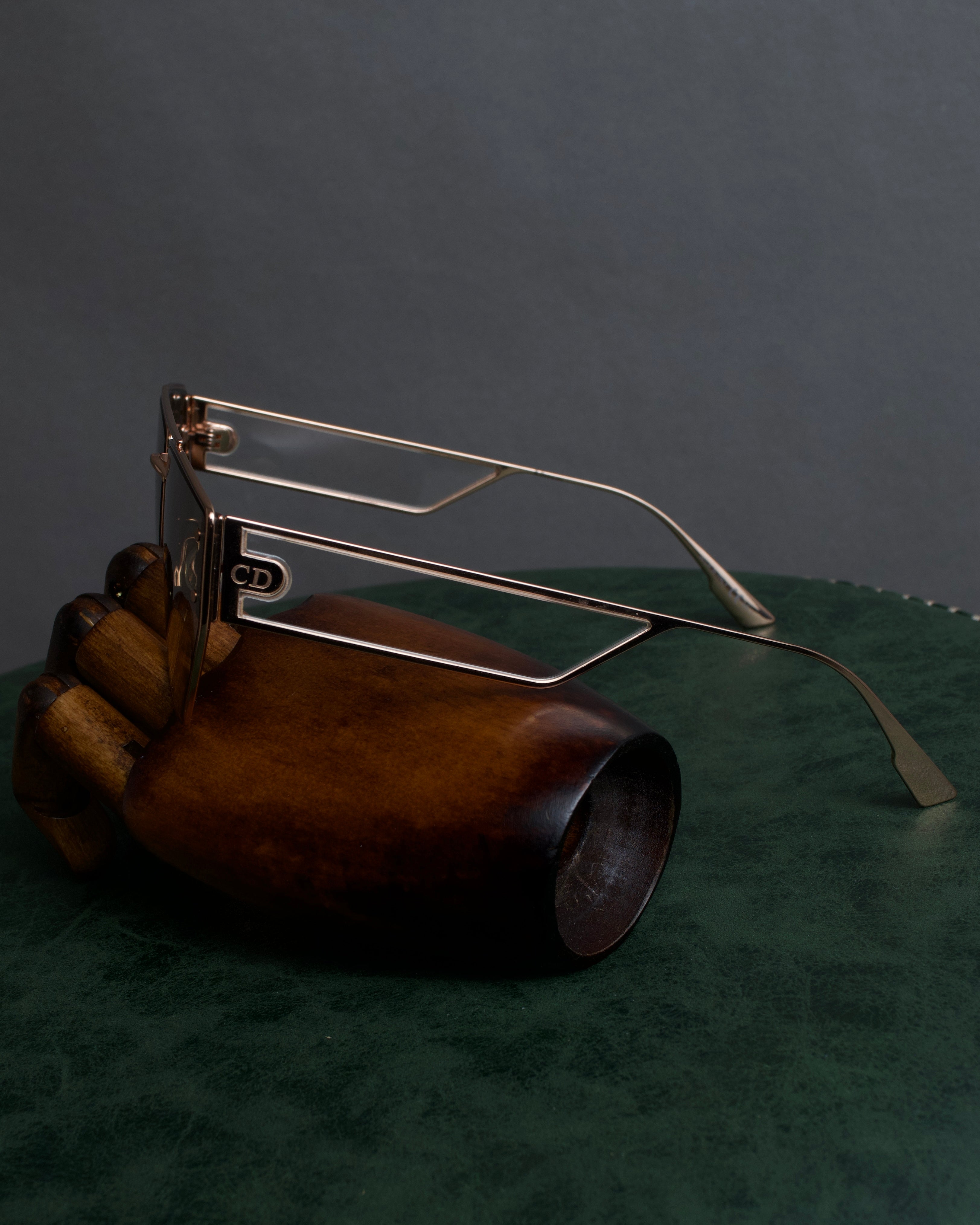 "Christian Dior" Metal acetate combination design sunglasses