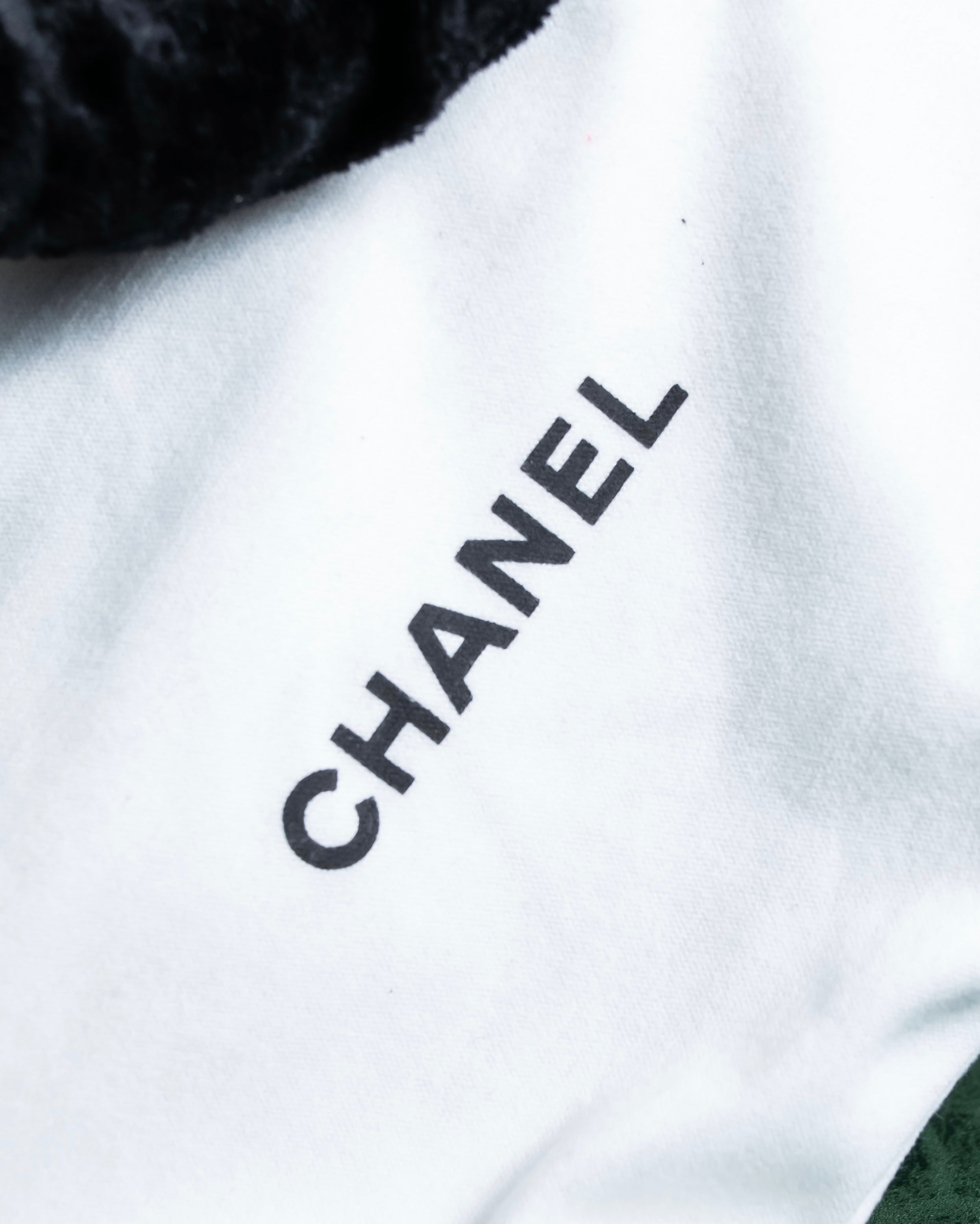 "CHANEL" Rhinestone &amp; Coco mark engraved black lens sunglasses