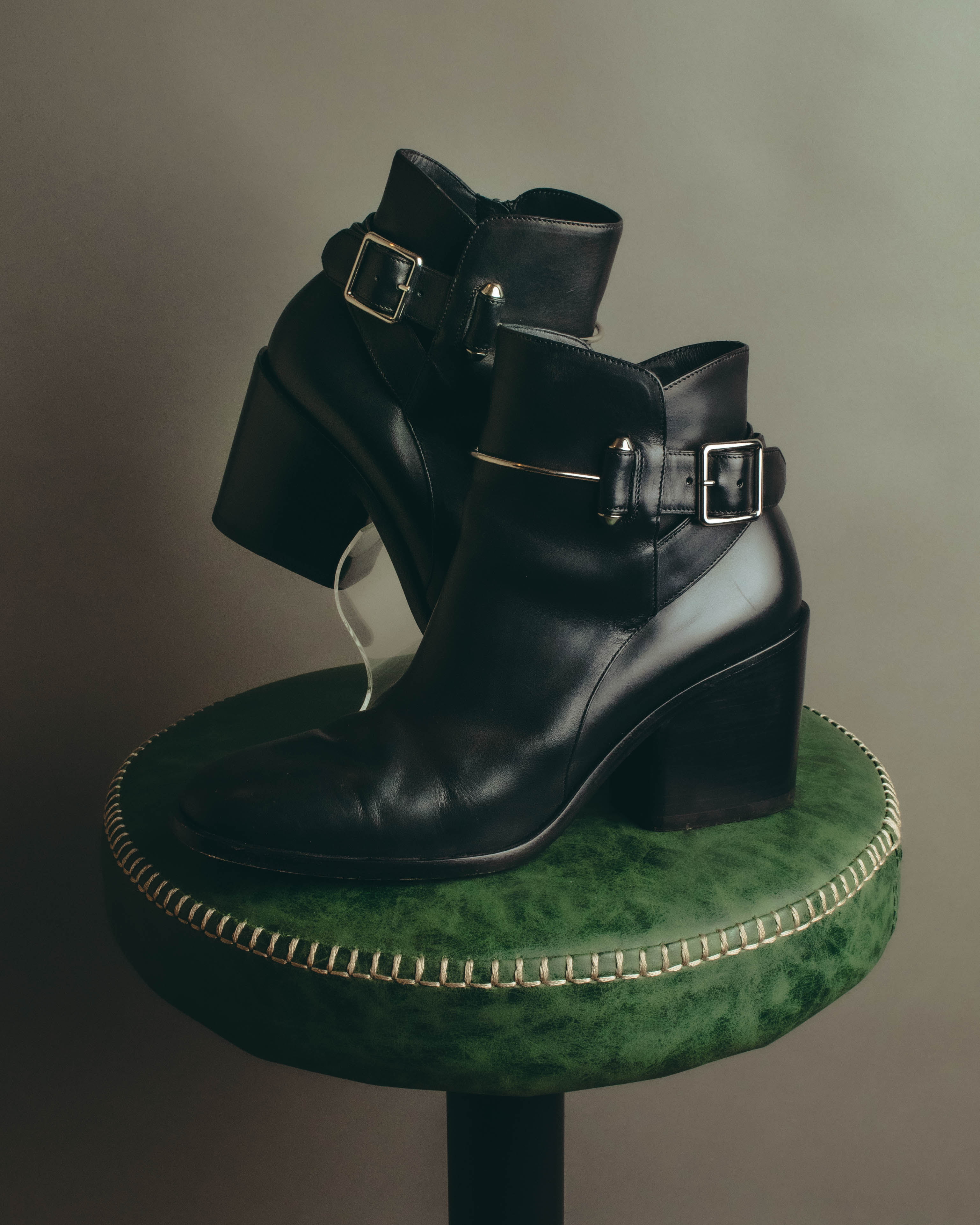 -SPECIAL- “BALENCIAGA” 2014-16’s Metal bar leather ankle boots