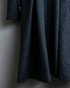 "RUIRUE BOUTIQUE" Shawl collar flare silhouette coat