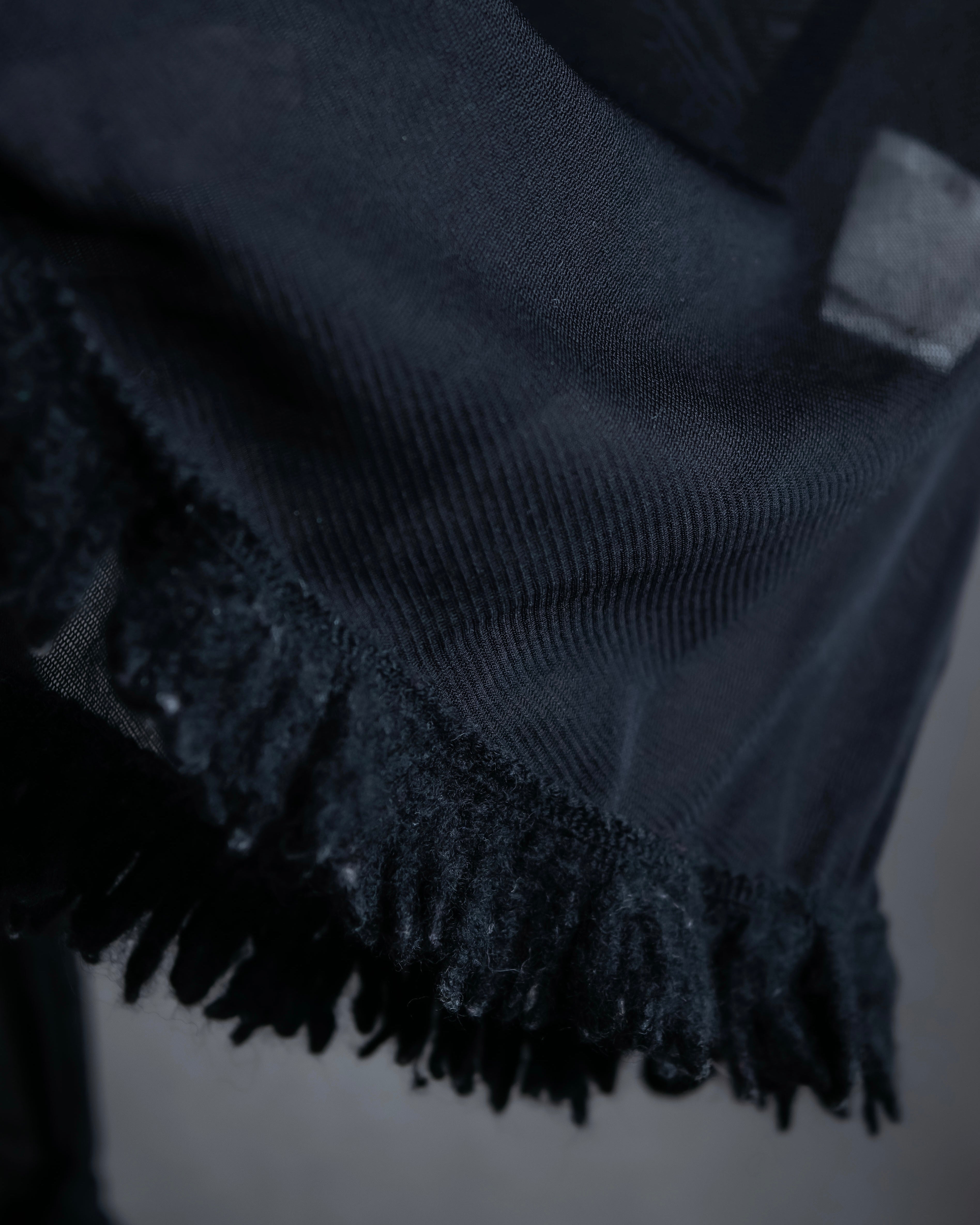 “Jean Paul Gautier” Fringe detailed  asymmetry shear top