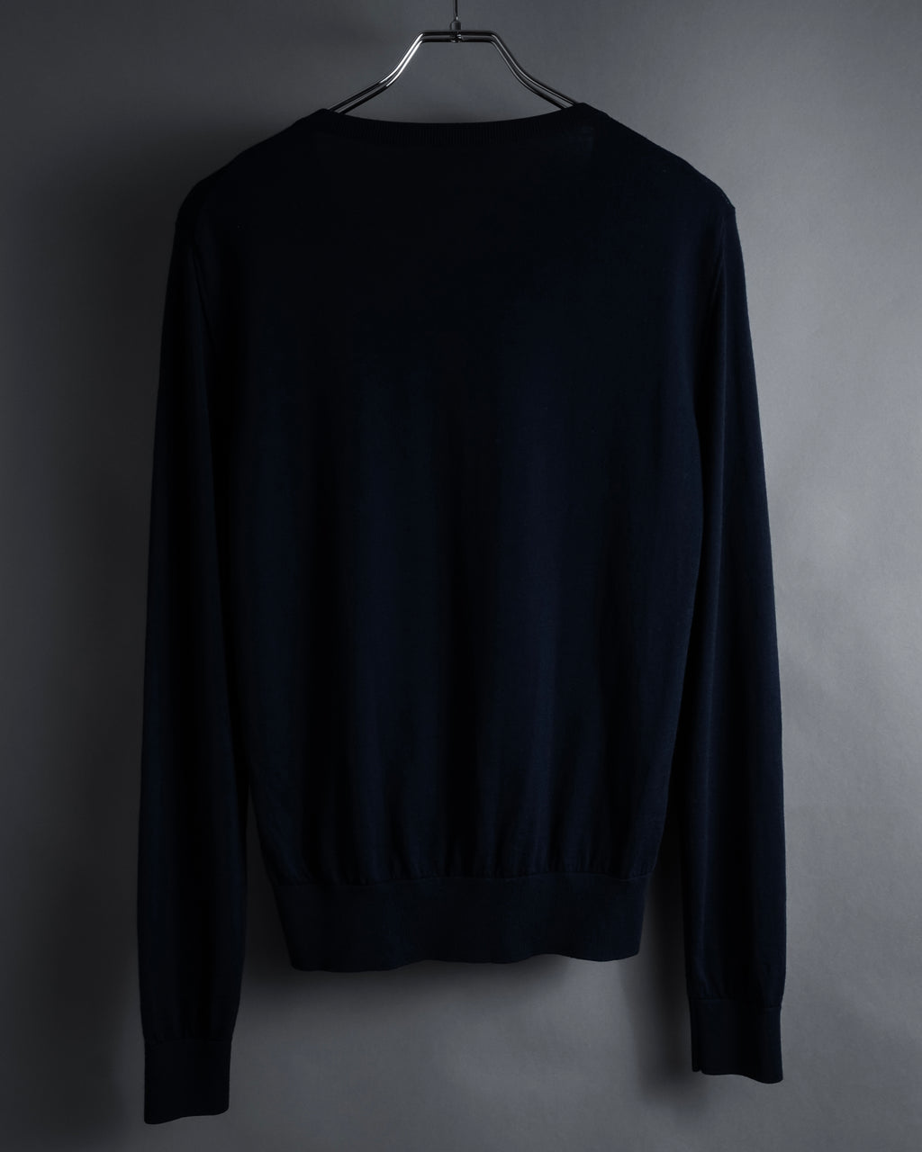 "CELINE" Hedi Slimane design compact silhouette wool knit