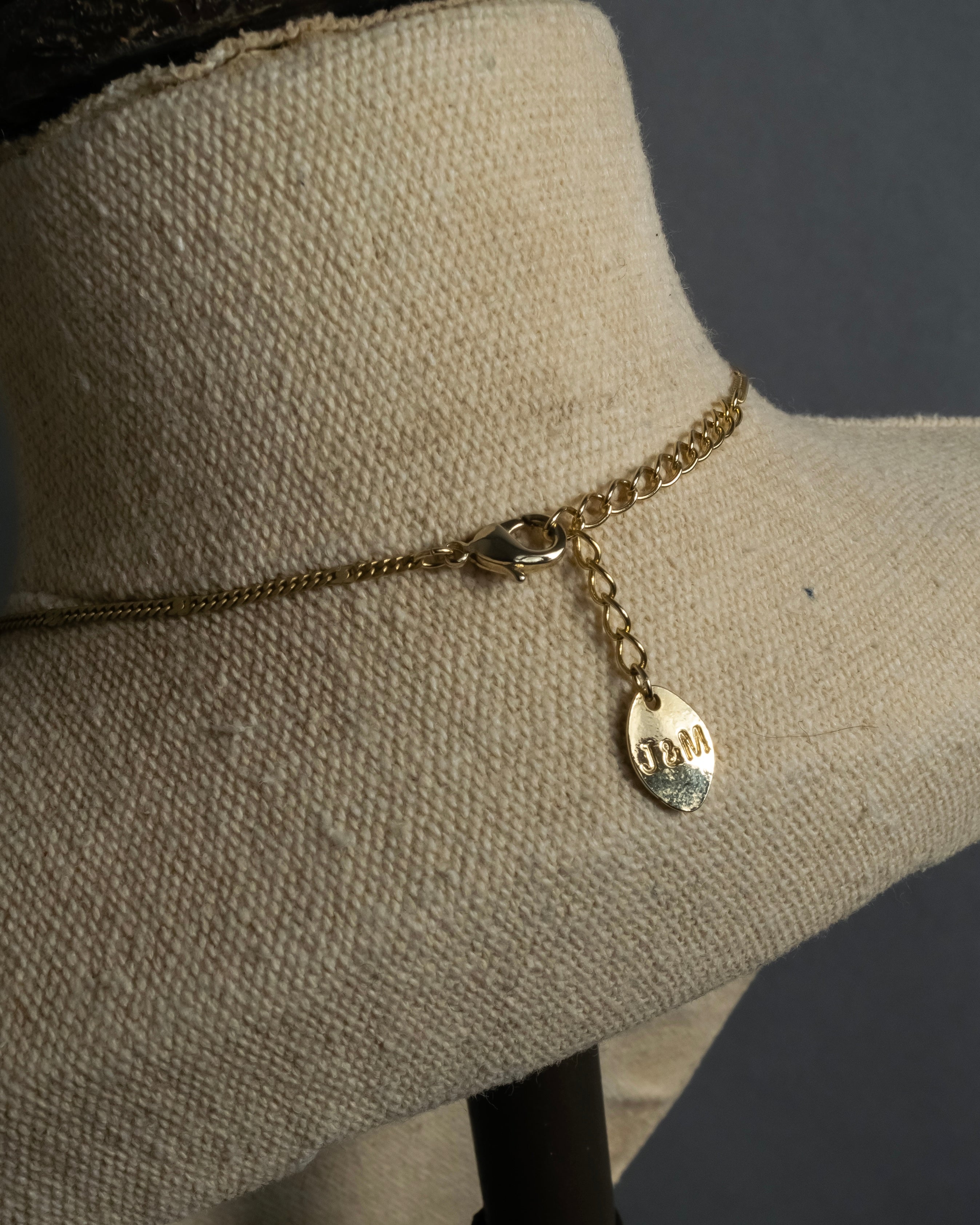 "Vintage organic ring necklace"