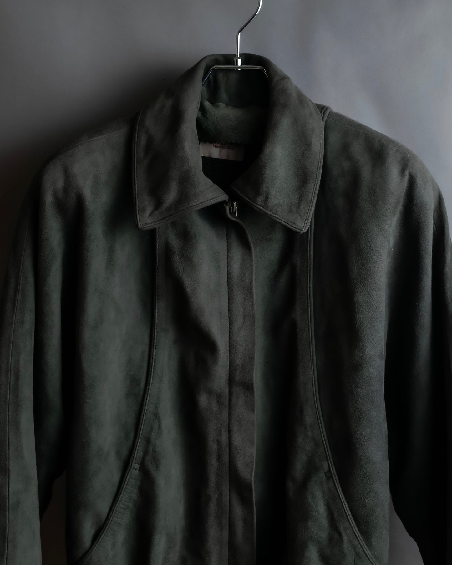 "LOEWE" Box silhouette suede leather blouson