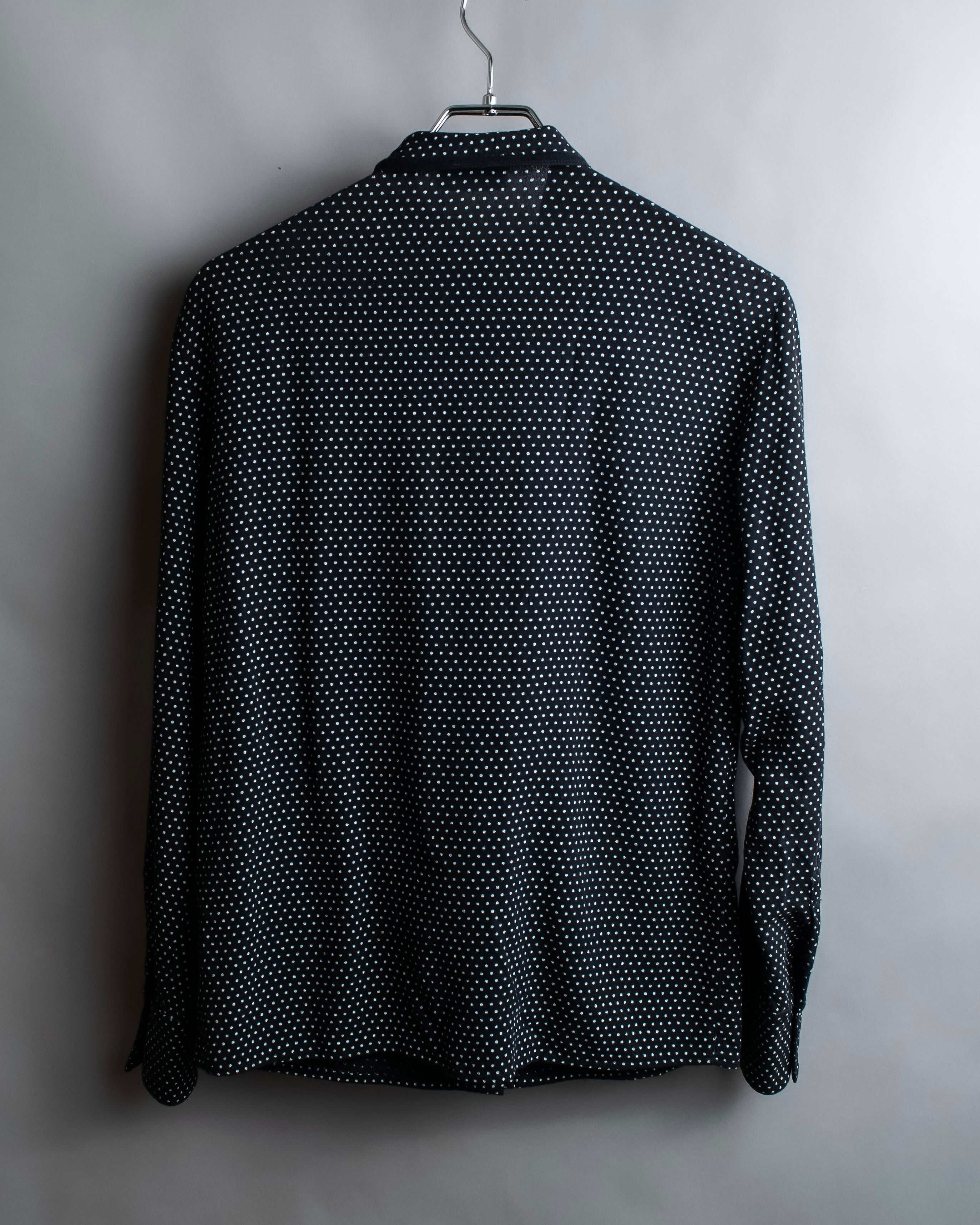 "GIANNI VERSACE COUTURE" Polka dot pattern bowtie collar shirt