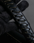 "FENDI" Hand stitched design leather hand bag