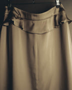 "GIORGIO ARMANI" 90's-00's Draped silk sleeveless top and skirt set