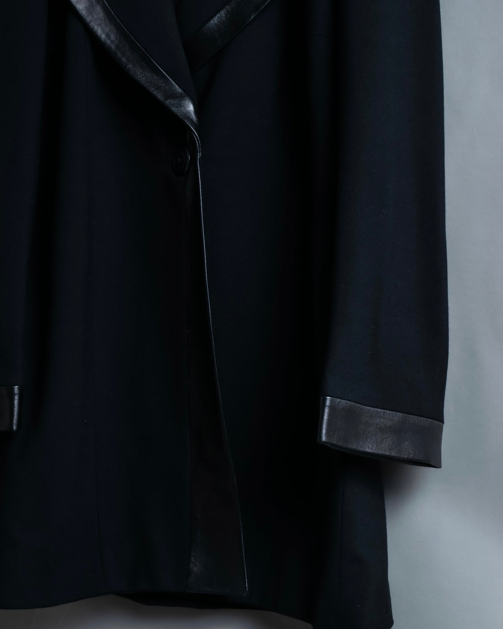 "JEAN-LOUIS SCHERRER" tailored leather lapel jacket