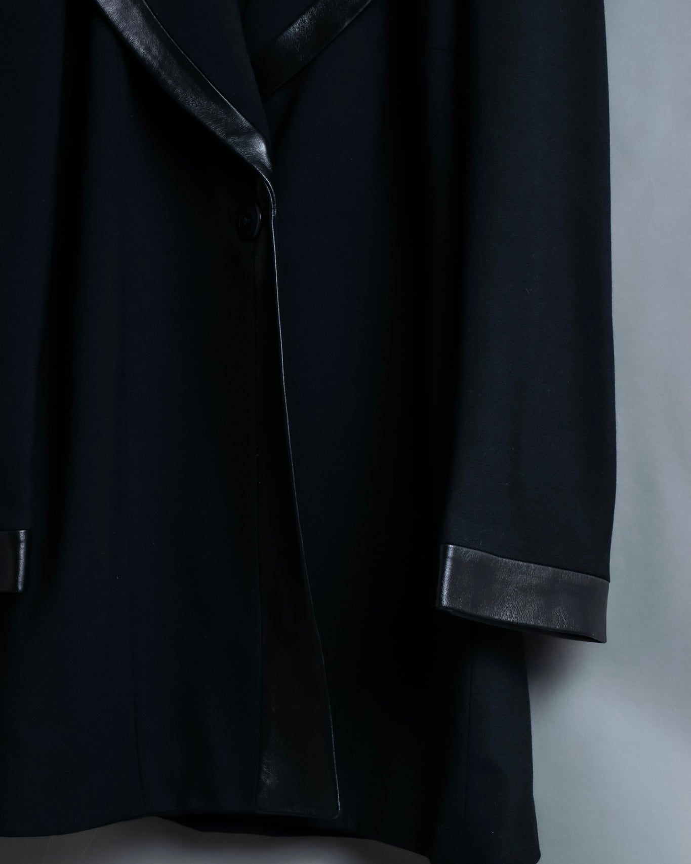 "JEAN-LOUIS SCHERRER" tailored leather lapel jacket