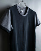 "DOLCE & GABBANA" Black and grey bicolor short sleeve T-shirt