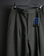 "YVES SAINT LAURENT" Deep pleat tapered wool slacks