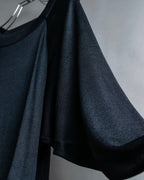 "ISSEY MIYAKE" Open back design pullover and easy pants 
silk fabric set up