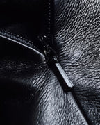 "MATÉRIEL TBILISI" Draped belted synthetic leather long jacket