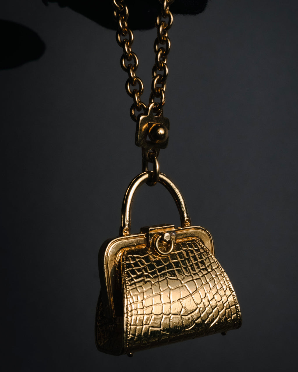 "Christian Dior" 80’s-90’s Miniature handbag motif gold charm