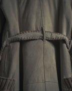 "BURBERRY BLUE LABEL" 00’s Shearling cable-knit pockets coat