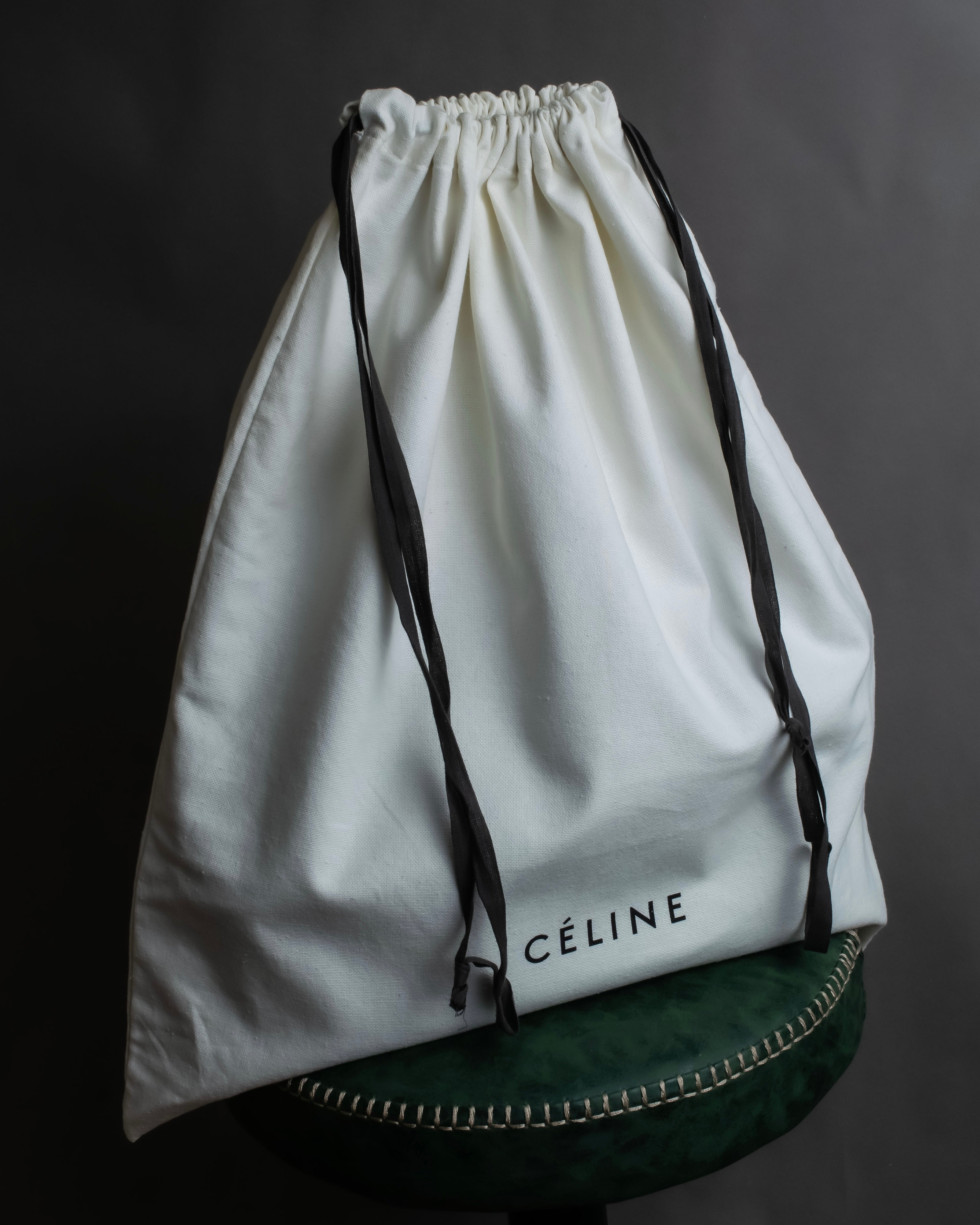 "CELINE" Various studs horizontal leather 2way bag