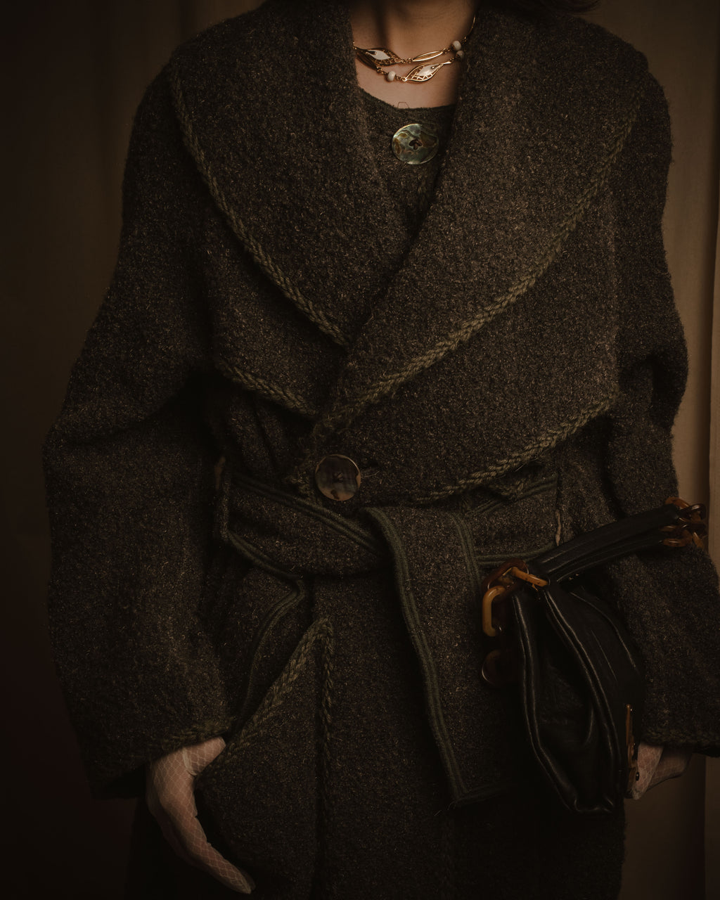 –SPECIAL– "FENDI"
Late 80s-early 90s oversized pile wool wrap coat