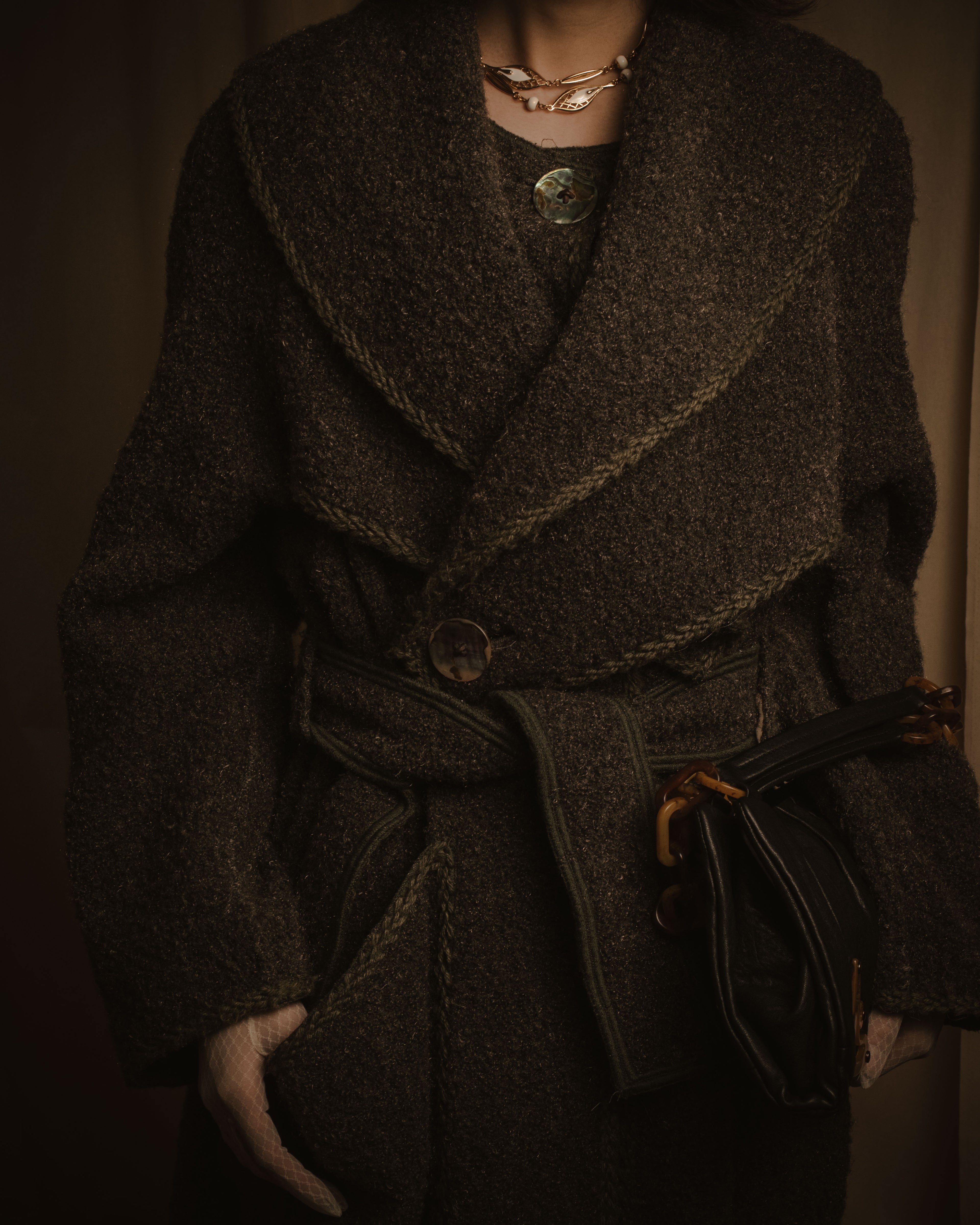 –SPECIAL– "FENDI"
Late 80s-early 90s oversized pile wool wrap coat