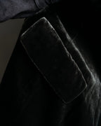 "FERAUD" Vintage velour glossy black tailored jacket