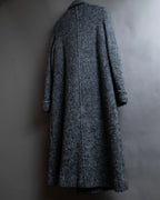 "YVES SAINT LAURENT" Double breasted belted brushedmaxi length chester coat