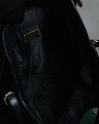 "Salvatore Ferragamo" 05’s-11’s Oversized gancini hardware shrink leather bag