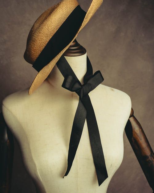 "GUCCI" 90's-00's Classic wide-brim straw hat