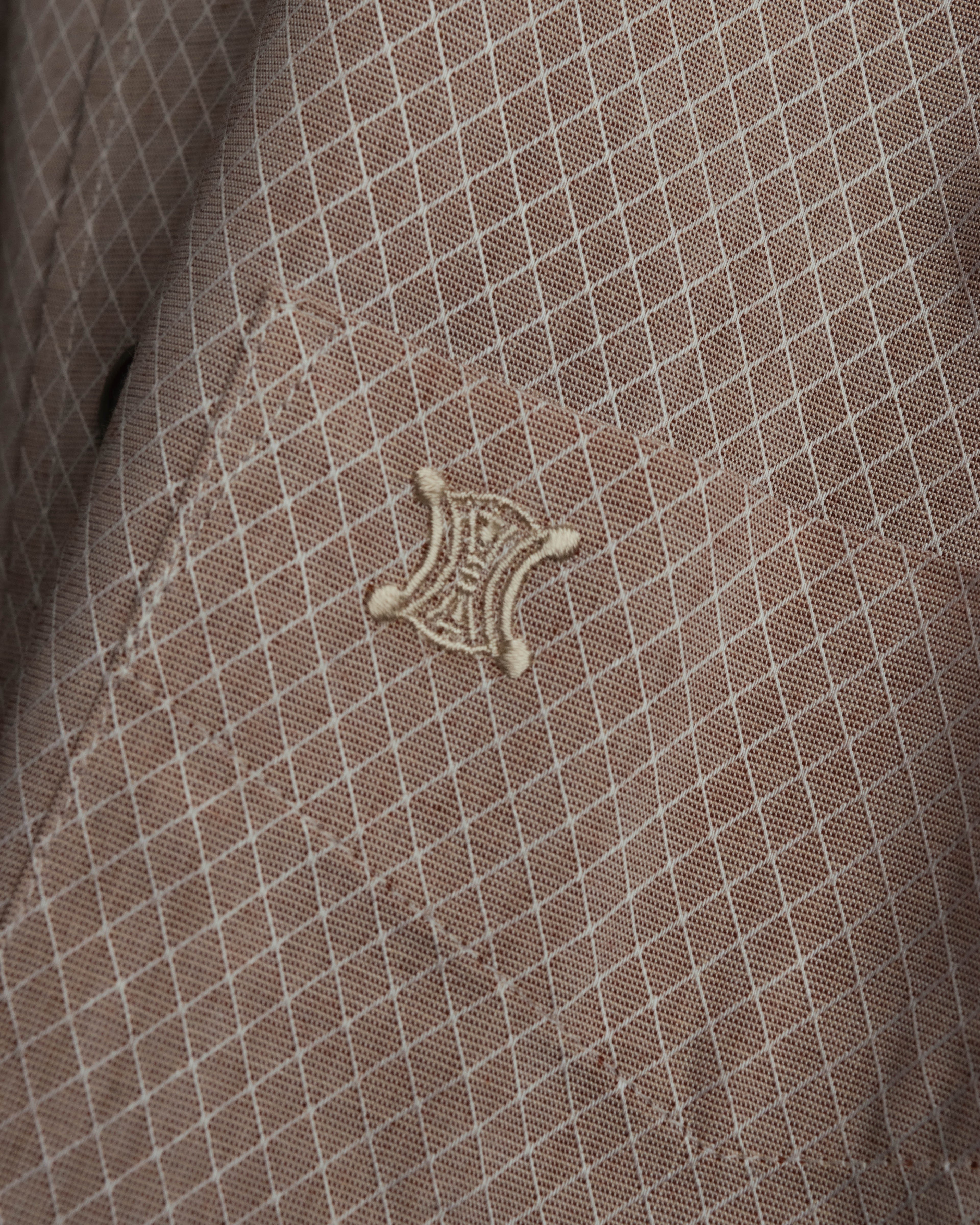 "CELINE" 80's-00's Classic diamond check long sleeve dress shirt