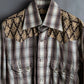 "GUCCI" Floral and checkered western shirt