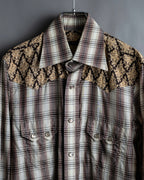 "GUCCI" Floral and checkered western shirt