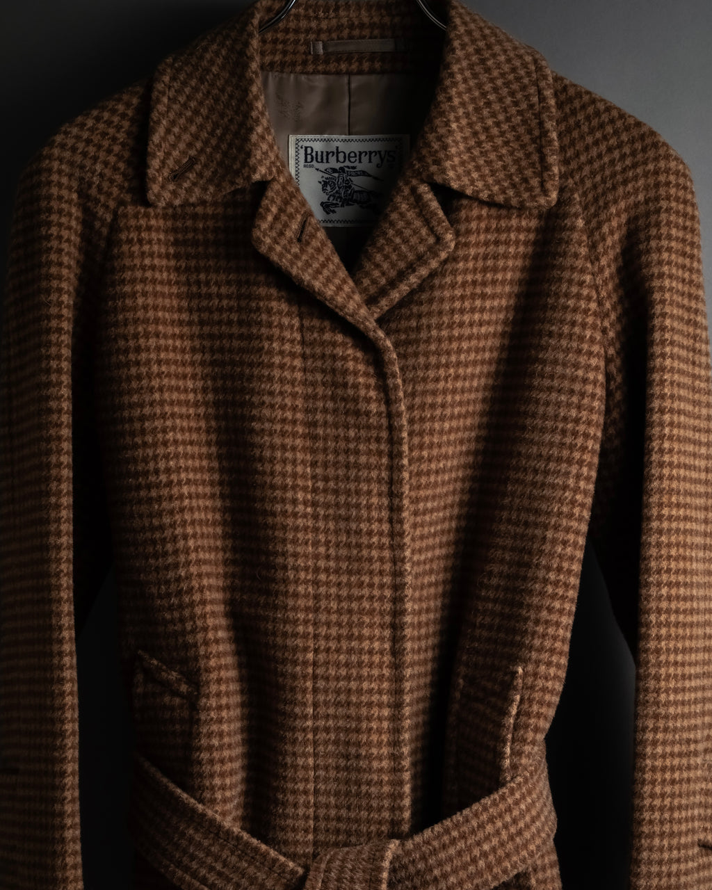 "Burberrys" 80’s-90’s Belted tweed check coat