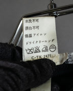 "LANVIN" Asymmetrical shoulder button design long dress