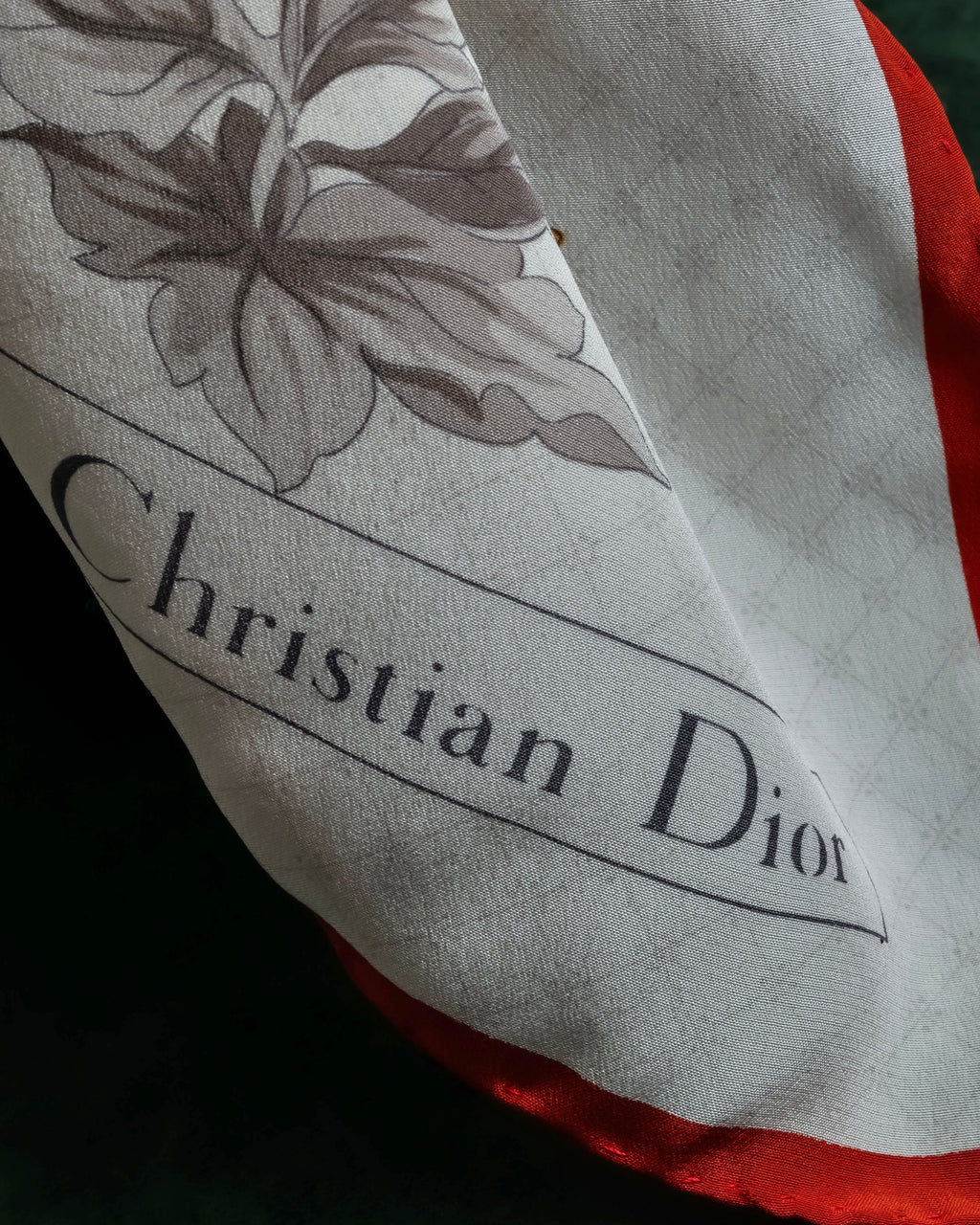 "Christian Dior" Various floral silk scarf