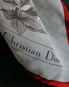 "Christian Dior" Various floral silk scarf