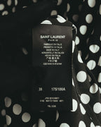 -SPECIAL- "Saint Laurent" 2019-2020 Polka dot silk long sleeve shirt