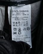 "Dolce &amp; Gabbana"Faded design gray denim pants
