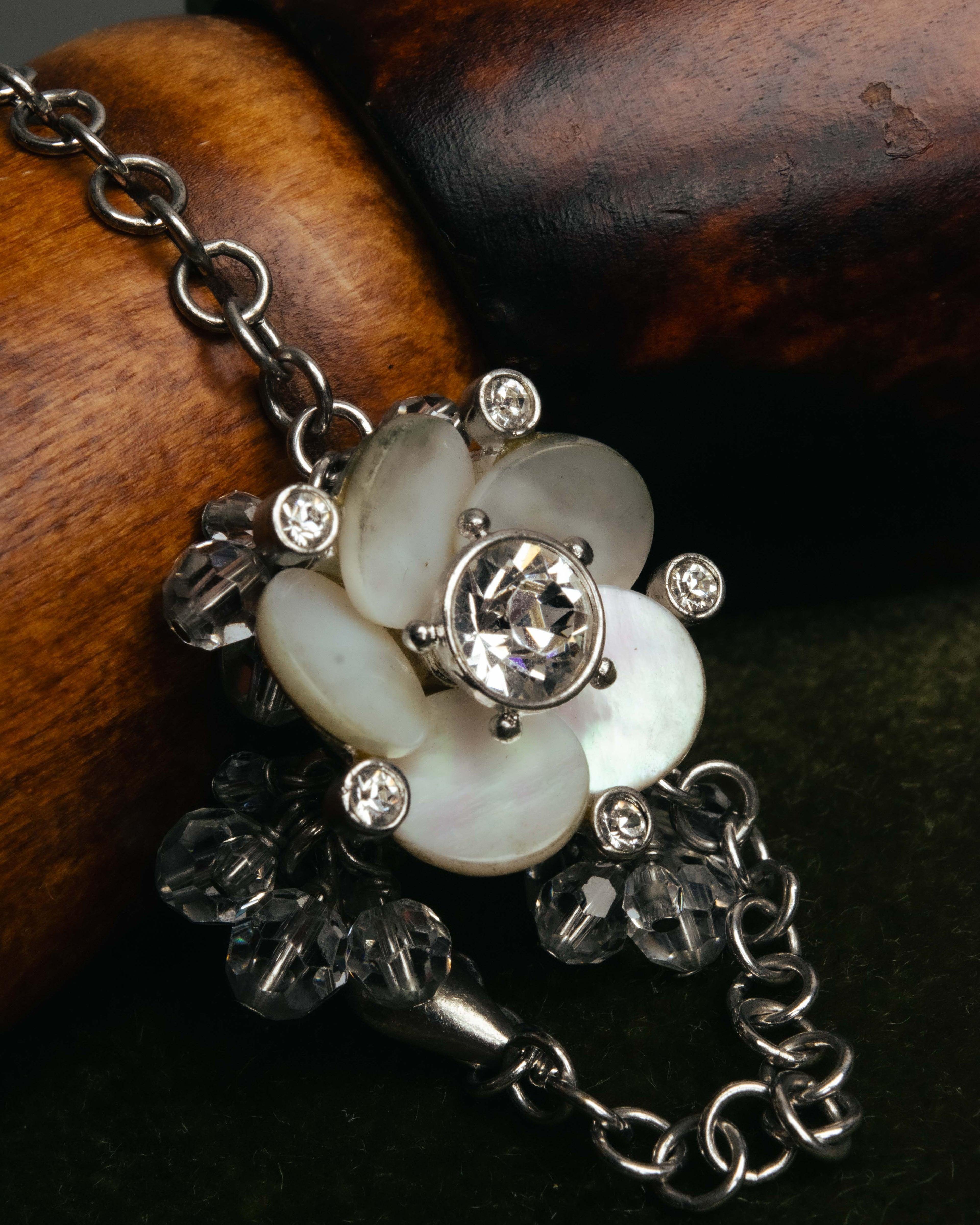 "Christian Dior" 00's Floral charm bracelet