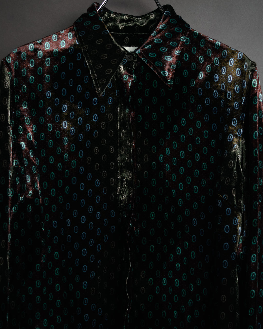 “DRIES VAN NOTEN” 2010’s Circle motif velvet shirt