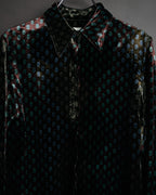 “DRIES VAN NOTEN” 2010’s Circle motif velvet shirt