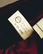 -SPECIAL- "Christian Dior" 80's-early 90's Burgundy velvet pleated skirt