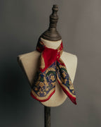 “CELINE” 80’s-90’s Baroque carriage motif mini scarf