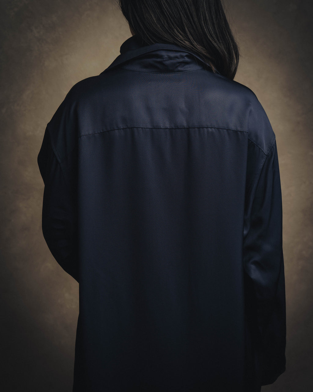 -SPECIAL- "Jil Sander" 2023 Elegant rayon skipper mock-neck shift dress