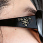 "PRADA" Butterfly frame logo engraved sunglasses