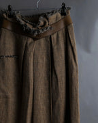 "HERMES" Gaultier period fringe design wrap skirt